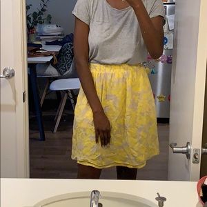 Yellow floral skirt